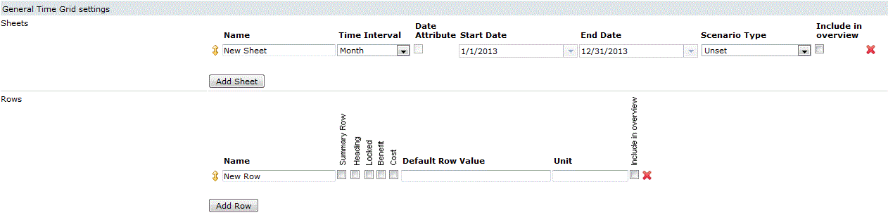 Time grid sheet