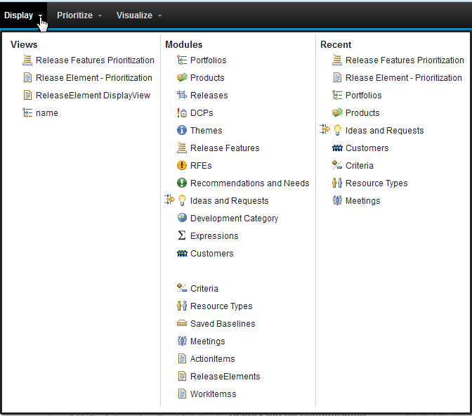 Display views