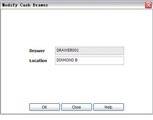 screen captureof cash drawer modification view