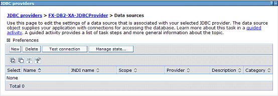 screen capture of data sources