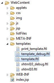 opentemplate_debug.ftl or template.ftl file in the WebContent\templates\directory