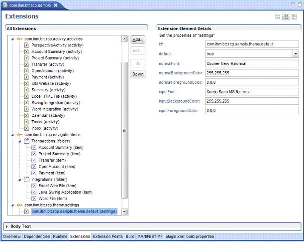 screen captureof development workbench