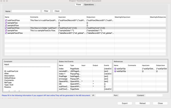 Operation and flow window