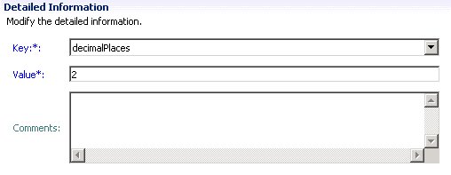 Selecta parameter in the Detailed Information panel and set a value forthe parameter.