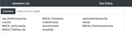 Operations list