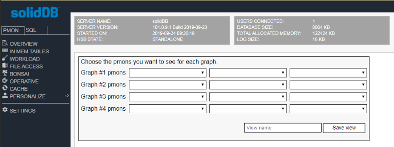 Screenshot that shows the options in the Personalize dialog