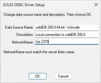 Screenshot of ODBC Driver Setup dialog