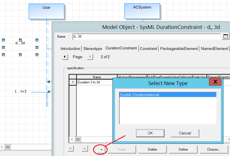 Second graphic of four depicting how to model a DurationConstraint